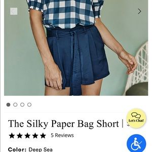 Summersalt The Silky Paper Bag Short in deep sea